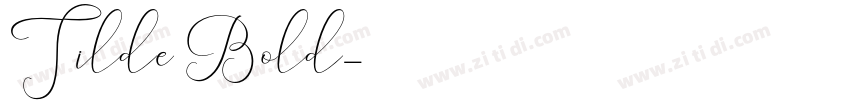 Tilde Bold字体转换